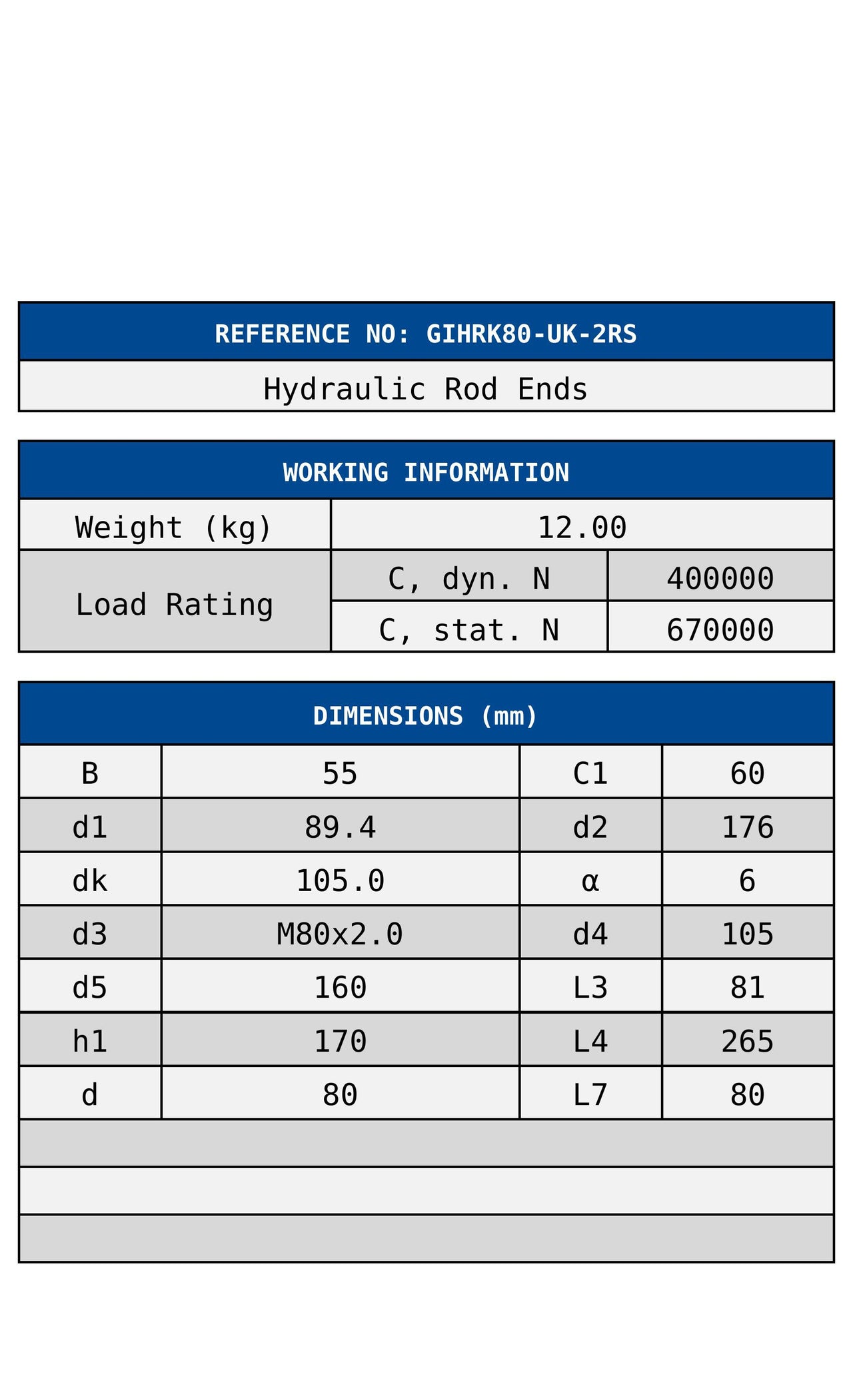 GIHRK80-UK-2RS ZEN